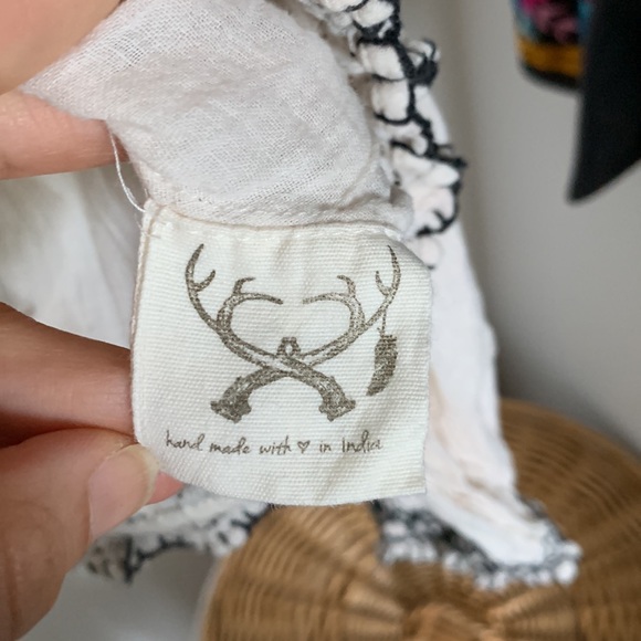 Spell Folklore boho Top in Ivory S preowned - Picture 11 of 15